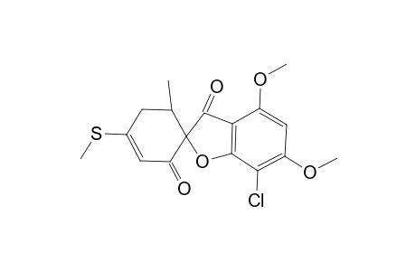 Spiro[benzofuran-2(3H),1'-[3]cyclohexene]-2',3-dione, 7-chloro-4,6-dimethoxy-6'-methyl-4'-(methylthio)-