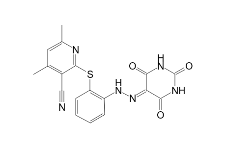 5-{[(4',6'-Dimethyl-3'-cyano-2'-pyridiny)thio]-2-phenylhydrazono]-pyrimidine-2,4,6(1H,3H,5H)-trione