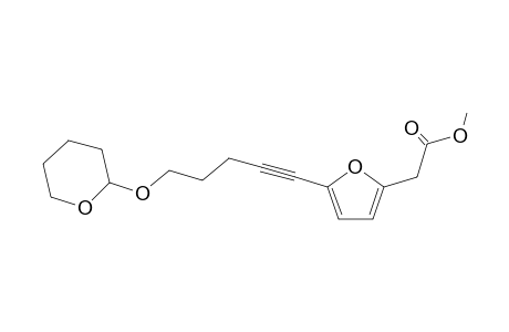 2-[5-(5-tetrahydropyran-2-yloxypent-1-ynyl)-2-furyl]acetic acid methyl ester
