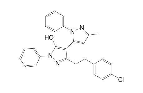 5-Hydroxy-3-(4"-chlorophenethyl)-1-phenyl-4-(3'-methyl-1'-phenylpyrazol-5'-yl)pyrazole