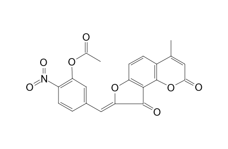 5-[(Z)-(4-Methyl-2,9-dioxo-2H-furo[2,3-H]chromen-8(9H)-ylidene)methyl]-2-nitrophenyl acetate