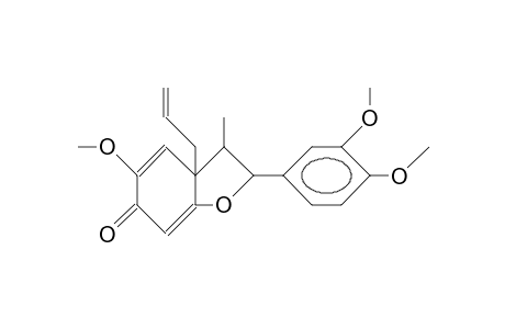 3a-Allyl-5-methoxy-3-methyl-2-(3,4-dimethoxy-phenyl)-2,3,3a,6-tetrahydro-6-oxo-benzofuran