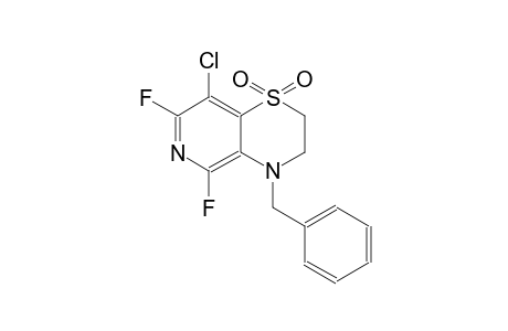 2H-pyrido[4,3-b][1,4]thiazine, 8-chloro-5,7-difluoro-3,4-dihydro-4-(phenylmethyl)-, 1,1-dioxide