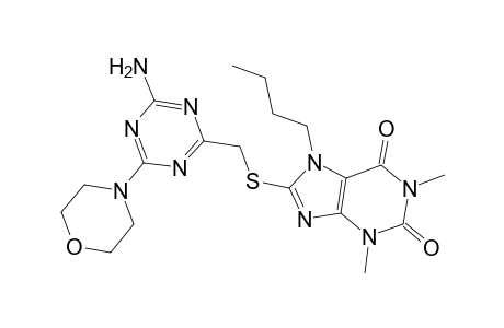 8-[(4-amino-6-morpholin-4-yl-1,3,5-triazin-2-yl)methylsulfanyl]-7-butyl-1,3-dimethylpurine-2,6-dione