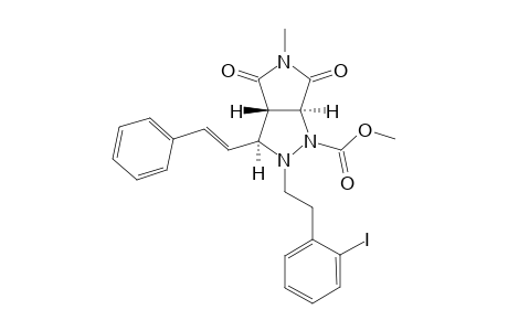 (3S,3aS,6aS)-2-[2-(2-Iodo-phenyl)-ethyl]-5-methyl-4,6-dioxo-3-((E)-styryl)-hexahydro-pyrrolo[3,4-c]pyrazole-1-carboxylic acid methyl ester