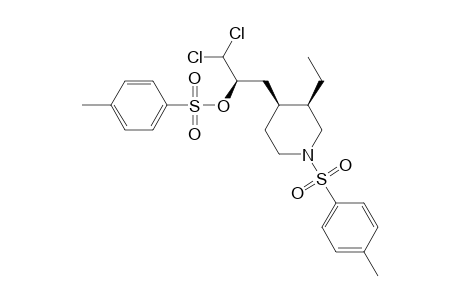 4-Piperidineethanol, .alpha.-(dichloromethyl)-3-ethyl-1-[(4-methylphenyl)sulfonyl]-, 4-methylbenzenesulfonate (ester), [3.alpha.,4.alpha.(R*)]-(.+-.)-