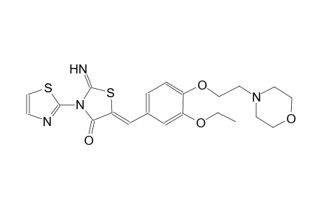 (5Z)-5-{3-ethoxy-4-[2-(4-morpholinyl)ethoxy]benzylidene}-2-imino-3-(1,3-thiazol-2-yl)-1,3-thiazolidin-4-one
