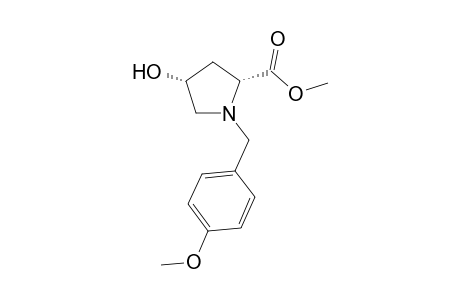 Methyl (2R,4R)- 4-hydroxy-1-N(4-methoxybenzyl)pyrrolidine-2-carboxylate