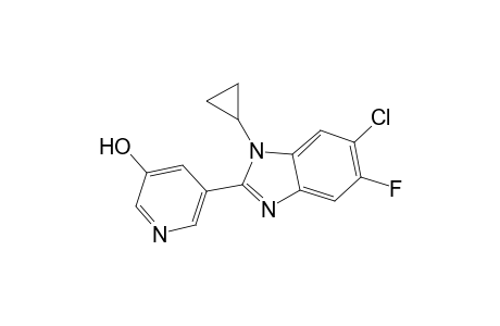 5-[(6-Chloro-1-cyclopropyl-5-fluoro-1H-benzimidazole)-2-yl]-3-pyridinol