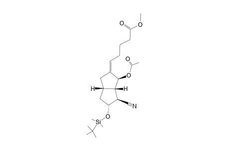 5-[(1S,3aS,5R,6S,6aS)-1-Acetoxy-5-(tert-butyl-dimethyl-silanyloxy)-6-cyano-hexahydro-pentalen-(2Z)-ylidene]-pentanoic acid methyl ester