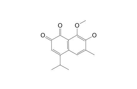 BOMBAMALONE_C;7-HYDROXY-4-ISOPROPYL-8-METHOXY-6-METHYLNAPHTHALENE-1,2-DIONE