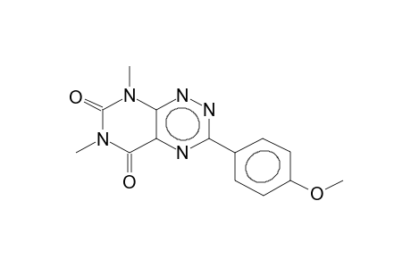 5,6,7,8-TETRAHYDRO-3-(PARA-METHOXYPHENYL)-6,8-DIMETHYLPYRIMIDO[5,4-E][1,2,4]-TRIAZIN-5,7-DIONE