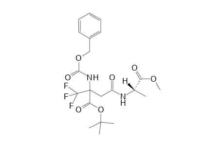 t-Butyl N-benzyloxycarbonyl-2-trifluoromethyl-.beta.-aspartyl(.alpha.-methylester)-S-alaninate isomer