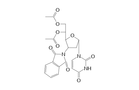 1-[5,6-bis( O-Acetyl)-3'-phthalimido-2',3'-dideoxy-.alpha.-D-arabino-hexafuranosyl]-uracil