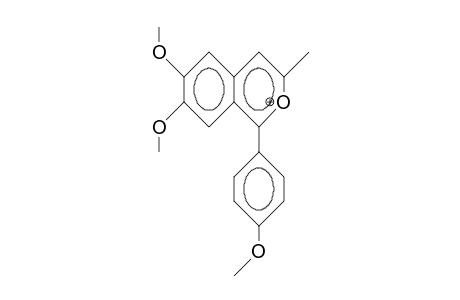 4',6,7-Trimethoxy-1-phenyl-3-methyl-isobenzpyrylium cation