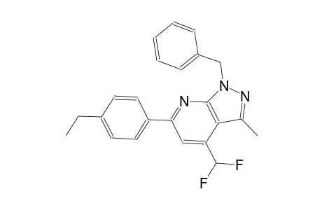 1H-pyrazolo[3,4-b]pyridine, 4-(difluoromethyl)-6-(4-ethylphenyl)-3-methyl-1-(phenylmethyl)-