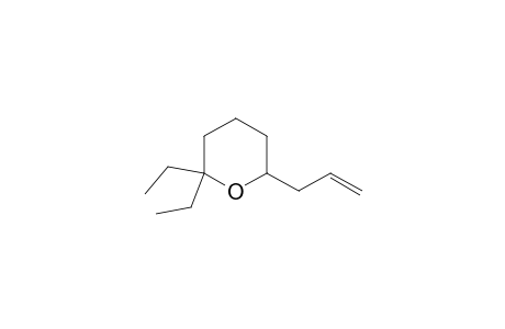 6-Allyl-2,2-diethyltetrahydropyran