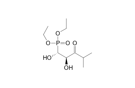 Phosphonic acid, (1,2-dihydroxy-4-methyl-3-oxopentyl)-, diethyl ester, (R*,R*)-(.+-.)-
