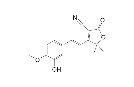 3-Cyano-4-(3-hydroxy-4-methoxyphenylvinyl)-5,5-dimethyl-2(5H)-furanone