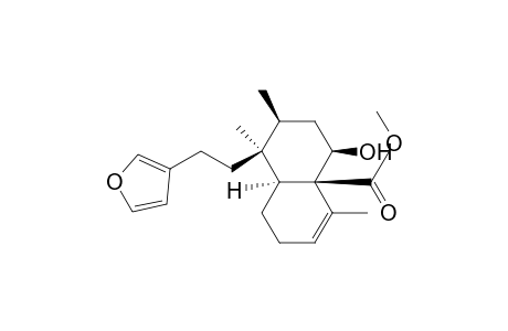4a(2H)-Naphthalenecarboxylic acid, 1-[2-(3-furanyl)ethyl]-1,3,4,7,8,8a-hexahydro-4-hydroxy-1,2,5-trimethyl-, methyl ester, [1S-(1.alpha.,2.beta.,4.beta.,4a.beta.,8a.alpha.)]-