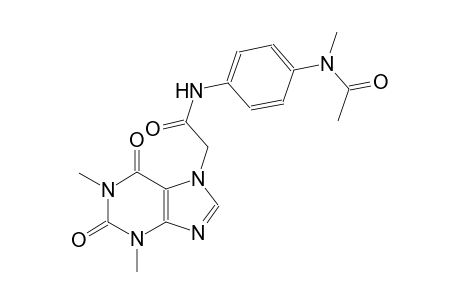 N-{4-[acetyl(methyl)amino]phenyl}-2-(1,3-dimethyl-2,6-dioxo-1,2,3,6-tetrahydro-7H-purin-7-yl)acetamide