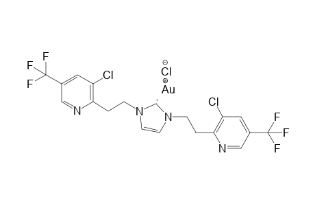 Chloro{1,3-bis[2-(3-chloro-5-(trifluoromethyl)pyridin-2-yl)ethyl]-1H-imidazolin-2(3H)-ylidene}gold(I)