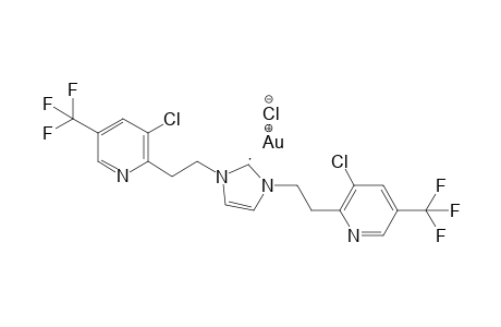 Chloro{1,3-bis[2-(3-chloro-5-(trifluoromethyl)pyridin-2-yl)ethyl]-1H-imidazolin-2(3H)-ylidene}gold(I)