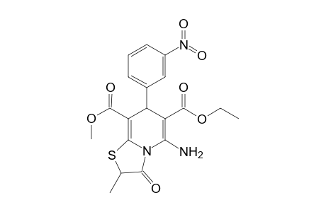 5-Amino-2-methyl-7-(3-nitrophenyl)-3-oxo-7H-thiazolo[3,2-a]pyridine-6,8-dicarboxylic acid O6-ethyl ester O8-methyl ester