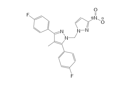 3,5-bis(4-fluorophenyl)-4-methyl-1-[(3-nitro-1H-pyrazol-1-yl)methyl]-1H-pyrazole