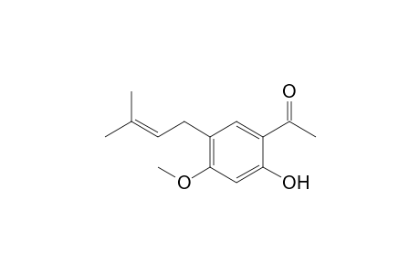 1-[2-hydroxy-4-methoxy-5-(3-methylbut-2-enyl)phenyl]ethanone