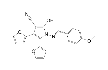 4,5-Di(furan-2-yl)-1-((4-methoxybenzylidene)amino)-2-oxo-2,3-dihydro-1H-pyrrole-3-carbonitrile