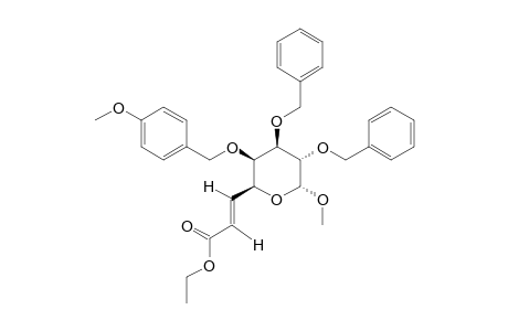 ETHYL-[METHYL-(E)-2,3-DI-O-BENZYL-6,7-DIDEOXY-4-O-(4-METHOXYBENZYL)-ALPHA-D-GALACTO-OCT-6-ENOSID]-URONATE