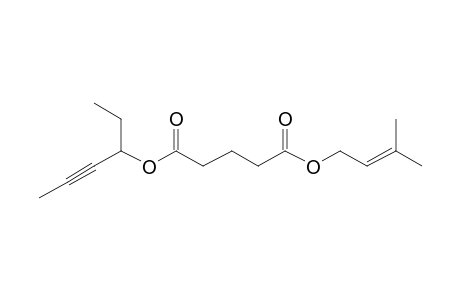 Glutaric acid, 3-methylbut-2-en-1-yl hex-4-yn-3-yl ester