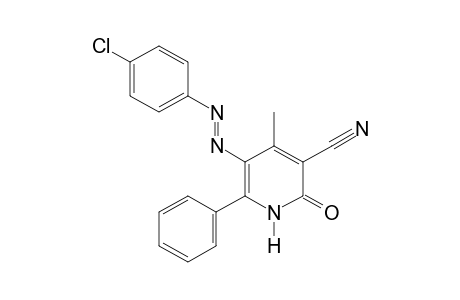 5-[(p-CHLOROPHENYL)AZO]-1,2-DIHYDRO-4-METHYL-2-OXO-6-PHENYLNICOTINONITRILE