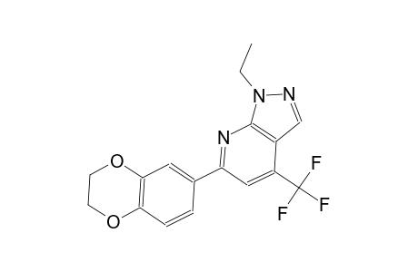 1H-pyrazolo[3,4-b]pyridine, 6-(2,3-dihydro-1,4-benzodioxin-6-yl)-1-ethyl-4-(trifluoromethyl)-