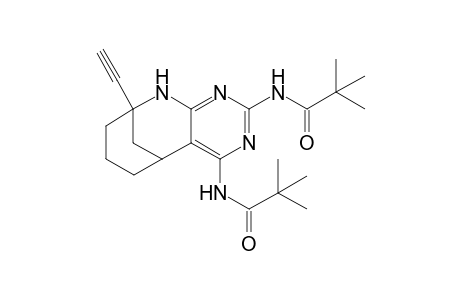 2,4-Bis(pivaloylamino)-9-ethynyl-5,6,7,8,9,10-hexahydro-5,9-methanopyrimido[4,5-b]azocine