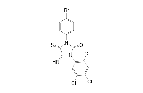 3-(4-Bromophenyl)-1-(2,4,5-trichlorophenyl)-5-imino-4-thioxoimidazolidin-2-one