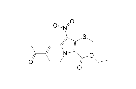 7-Acetyl-2-(methylthio)-1-nitro-3-indolizinecarboxylic acid ethyl ester