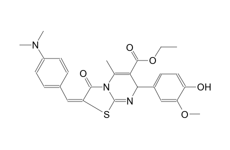 ethyl (2E)-2-[4-(dimethylamino)benzylidene]-7-(4-hydroxy-3-methoxyphenyl)-5-methyl-3-oxo-2,3-dihydro-7H-[1,3]thiazolo[3,2-a]pyrimidine-6-carboxylate