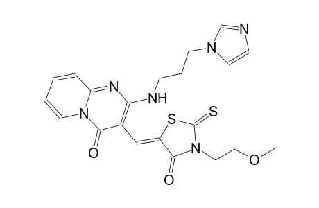 4H-pyrido[1,2-a]pyrimidin-4-one, 2-[[3-(1H-imidazol-1-yl)propyl]amino]-3-[(Z)-[3-(2-methoxyethyl)-4-oxo-2-thioxo-5-thiazolidinylidene]methyl]-
