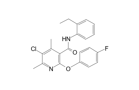 5-Chloranyl-N-(2-ethylphenyl)-2-(4-fluoranylphenoxy)-4,6-dimethyl-pyridine-3-carboxamide
