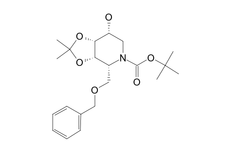 TERT.-BUTYL-(2R,3S,4R,5R)-2-(BENZYLOXYMETHYL)-3,4-O-ISOPROPYLIDENE-5-HYDROXYPIPERIDINE-1-CARBOXYLATE