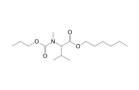 Valine, N-methyl-N-propoxycarbonyl-, hexyl ester