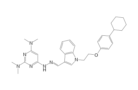 1-[2-(4-cyclohexylphenoxy)ethyl]-1H-indole-3-carbaldehyde [2,6-bis(dimethylamino)-4-pyrimidinyl]hydrazone