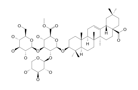 OLEANOLIC-ACID-3-O-[BETA-D-XYLOPYRANOSYL-(1->2)]-[BETA-D-GLUCOPYRANOSYL-(1->3)]-BETA-D-GLUCURONOPYRANOSIDE