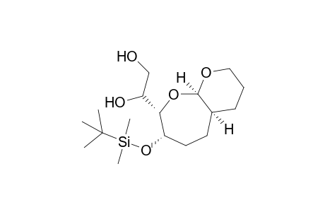 (4aS,6R,7S,9aR)-[7-(tert-Butyldimethylsiloxy)-2,3,4,4a,8,9-hexahydropyran[3,2-b[oxepane-6-yl]ethane-1,2-diol