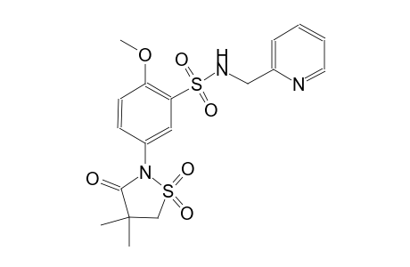 benzenesulfonamide, 5-(4,4-dimethyl-1,1-dioxido-3-oxo-2-isothiazolidinyl)-2-methoxy-N-(2-pyridinylmethyl)-