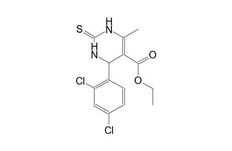 5-pyrimidinecarboxylic acid, 4-(2,4-dichlorophenyl)-1,2,3,4-tetrahydro-6-methyl-2-thioxo-, ethyl ester
