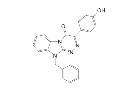 10-Benzyl-3-(4'-hydroxyphenyl)[1,2,5]triazino[4,3-a]benzimidazol-4(10H)-one