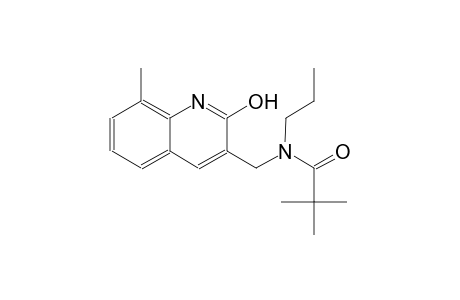 N-[(2-hydroxy-8-methyl-3-quinolinyl)methyl]-2,2-dimethyl-N-propylpropanamide